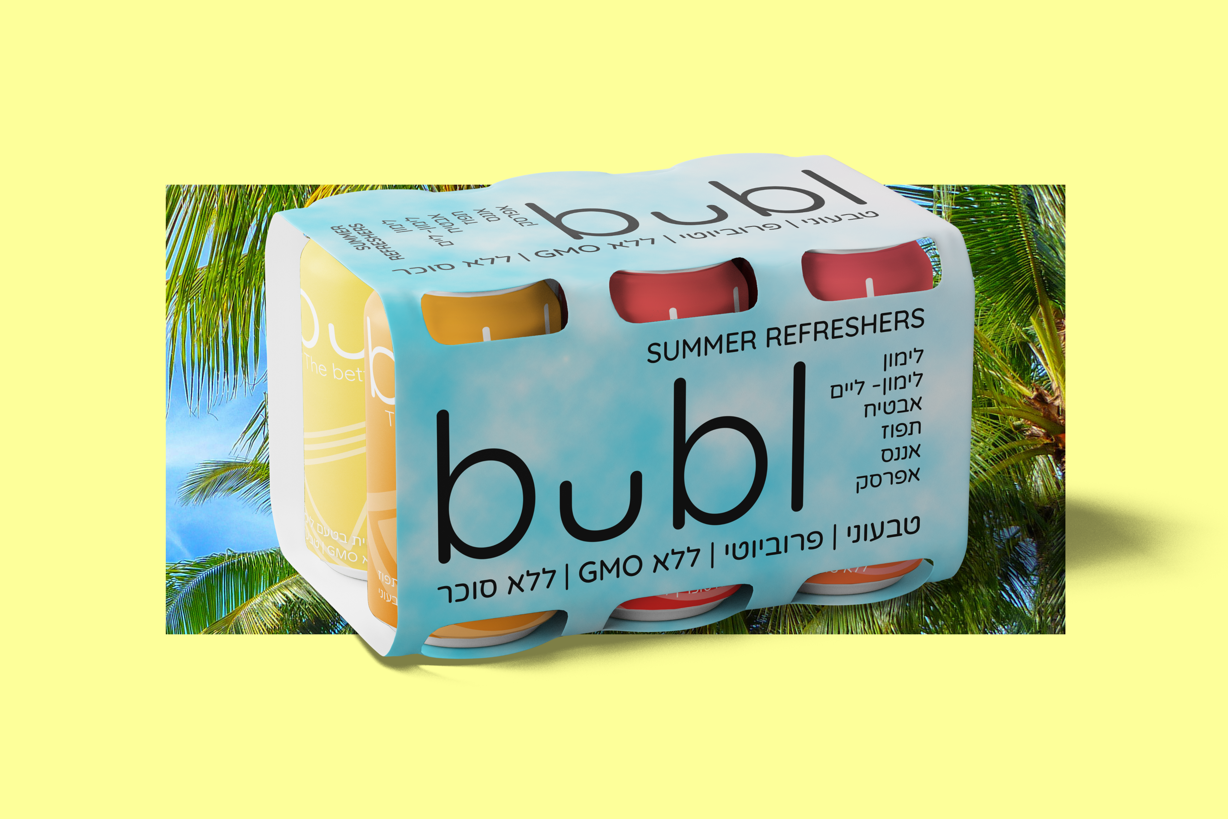 soda can six pack bubl branding