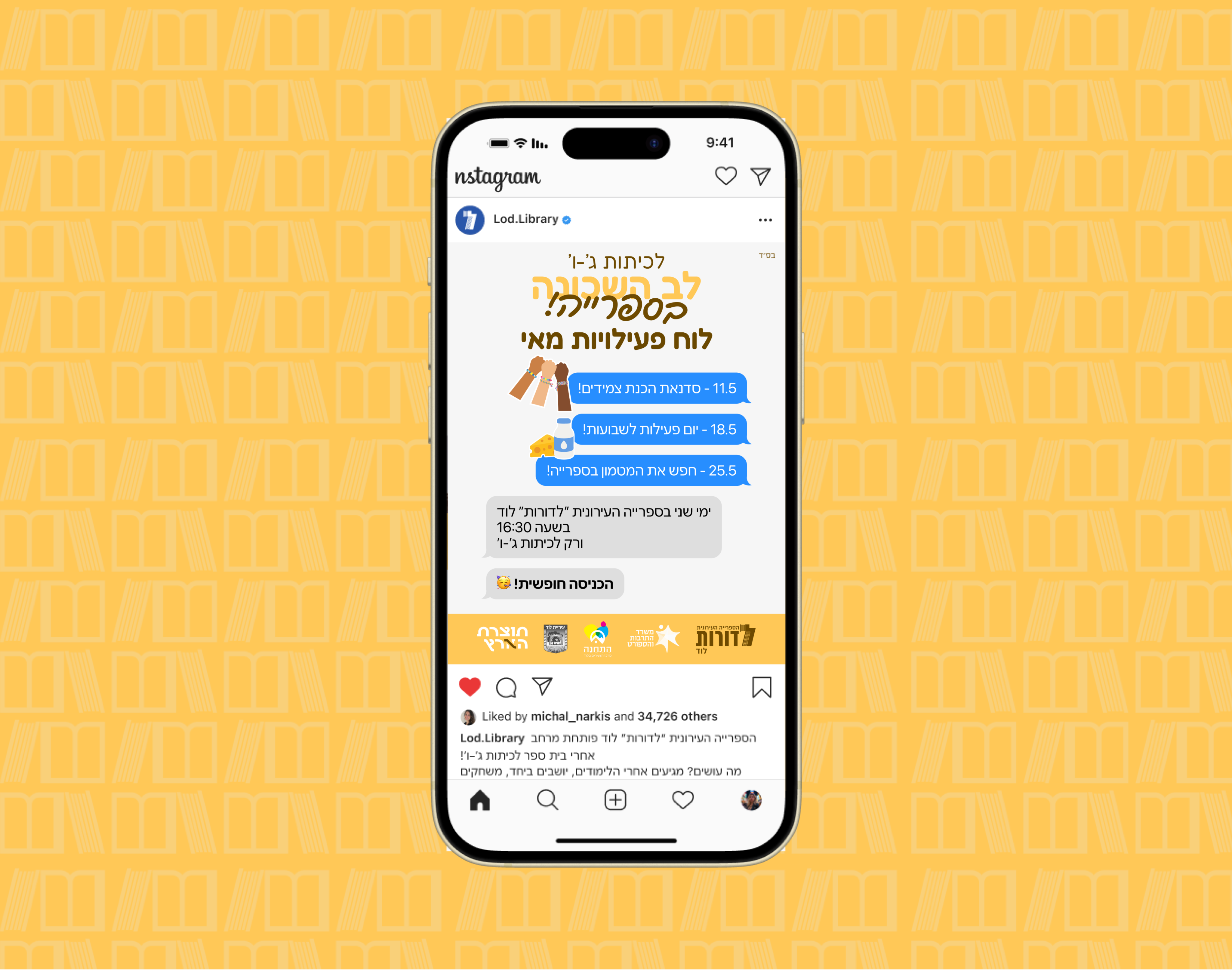 Mockup of an instgram post